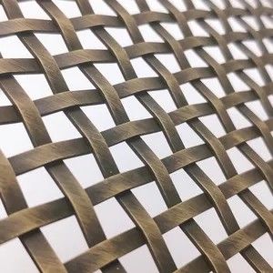 Acero inoxidable trenzado tejido malla de alambre tejido pantalla para papel tapiz metal decorativo