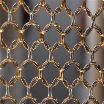 Metal arquitectónico de oro Mesh Chain Link Curtain del color 1.2m m