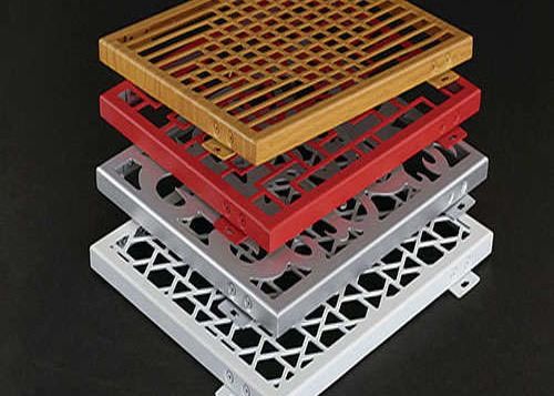Hoja de metal perforada de aluminio para techos decorativos Negro Verde Dorado