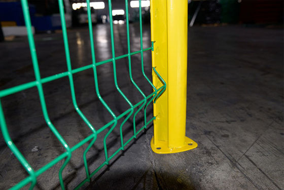 Panel de malla de alambre soldado recubierto de PVC de 4 mm Verde 6 pies Galvanizado
