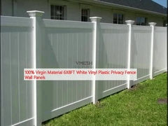 Material 100% virgen 6X8FT de vinilo blanco de plástico de protección de la privacidad
