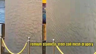 Cortina de agua de acero inoxidable Cortina de bobina de malla metálica