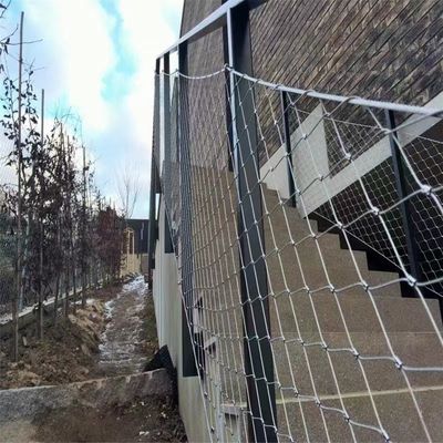 Malla de cable de acero inoxidable 304 flexible y duradera con agujero de diamante para redes de seguridad