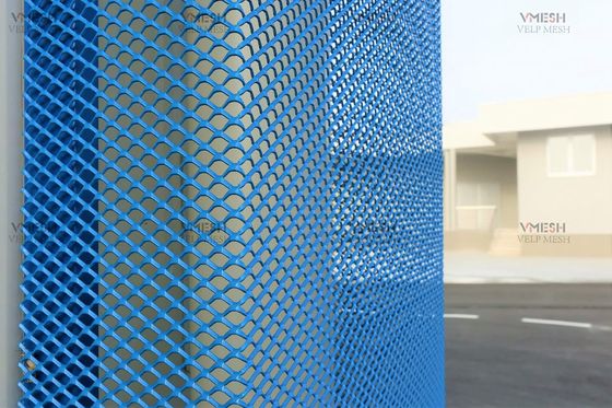 PVDF Aluminio negro paneles de techo de metal expandido