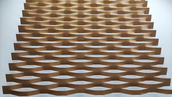Hoja de malla metálica expandida de aluminio PVDF para la decoración de edificios