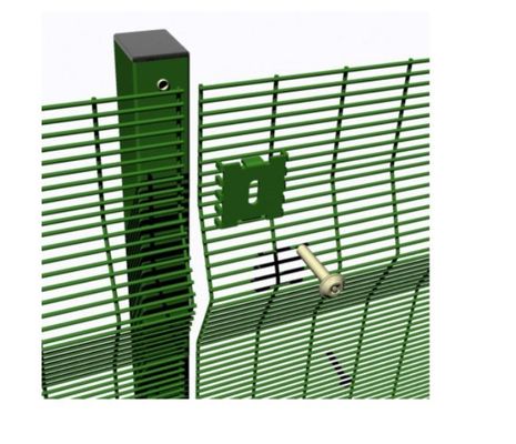 Valla de malla de seguridad para aeropuerto 358 galvanizada con recubrimiento en polvo de 76,2x12,7 mm