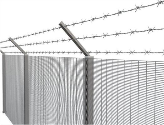 Valla de malla de seguridad para aeropuerto 358 galvanizada con recubrimiento en polvo de 76,2x12,7 mm