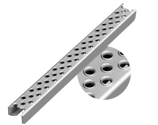 Peldaños de escalera metálicos galvanizados de 2,5 mm, alta resistencia, antideslizantes