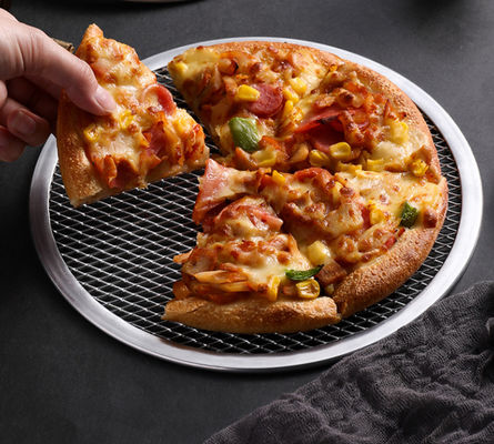Tabla de pantalla de pizza redonda sin costura de aleación de aluminio de 6-22 pulgadas
