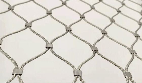 Cuerdas de alambre de acero inoxidable 80x80mm para jaulas de animales de zoológico