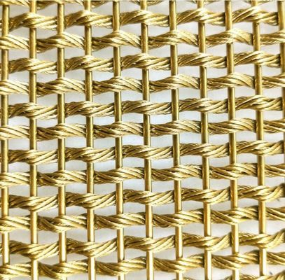 Malla de alambre tejida del panel decorativo de la fachada del metal del revestimiento del acero inoxidable