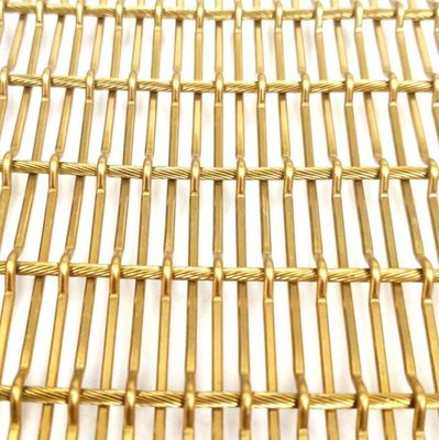 Malla de alambre tejida del panel decorativo de la fachada del metal del revestimiento del acero inoxidable