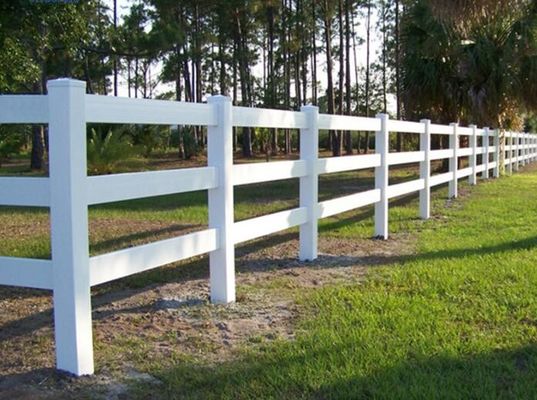 Granja de ganado de 3 rieles de caballo portátil blanco fuera de cercas de granja de PVC