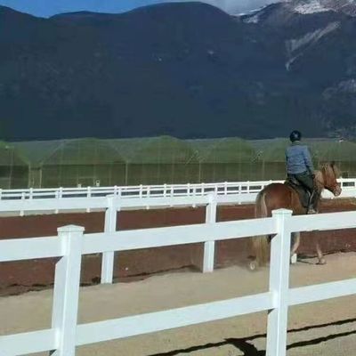 Estables Blanco Negro Color PVC Esgrima de ferrocarril Rancho Paddock Esgrima de caballos