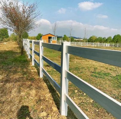 Vínil de PVC duradero Cercas de ferrocarril de jardín Rancho Paddock Cercas de caballos