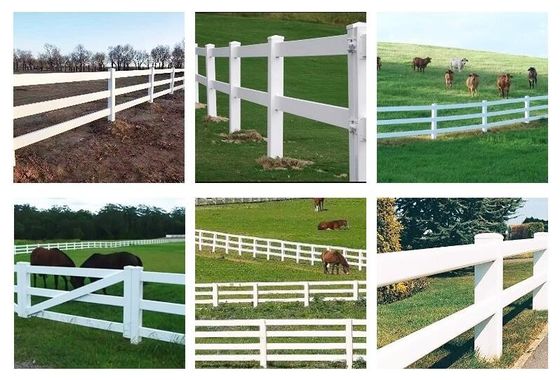 Panel de PVC Cerco de la granja Jardín de cercas Trellis Nueva privacidad de vinilo blanco 2 rieles cercas