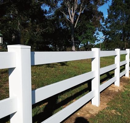 2 rieles 3 rieles Caballo blanco Cercas Pasto Cercas Caballos rieles Vinyl cercas