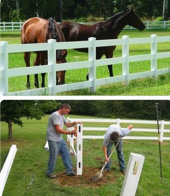 Cubierta de caballo de PVC de 2 raíles y 3 raíles de trabajo pesado