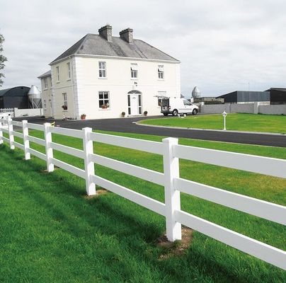 Resistente a la intemperie Blanco PVC Vinyl cerca de caballos 2 rieles 3 rieles