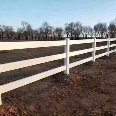 3 rieles 1.8 * 2.5m PVC cerca de granja plástico Vinyl Rancho Paddock cerca de caballos