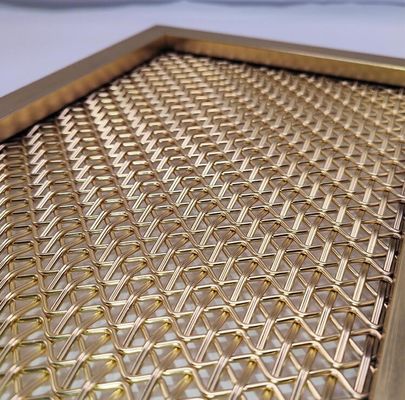 Pantalla de malla de acero inoxidable decorativa cepillada arquitectónica tejida para cortina de habitación de decoración