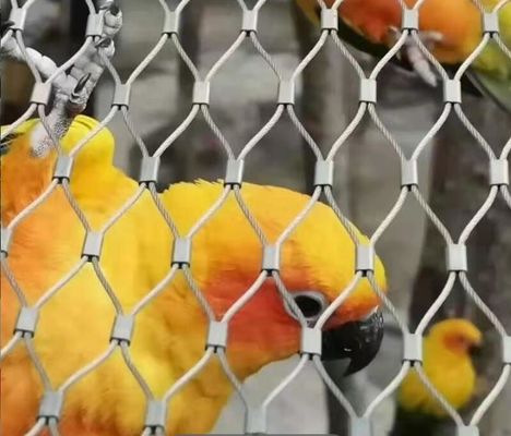 Cuerdas de cable de 2 mm de apertura 50X50mm de acero inoxidable para cercas de zoológico con absorción de impacto sin bordes afilados y a prueba de fuego