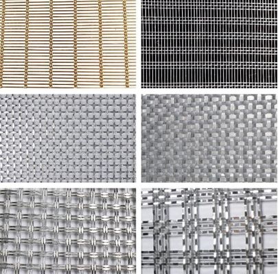 Malla de fachada tejida de acero inoxidable para decoración arquitectónica