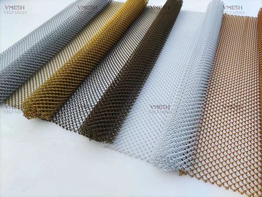 Adjustable Single Panel Silver Color Steel Material Sturdy Fireplace Mesh Screen Curtain