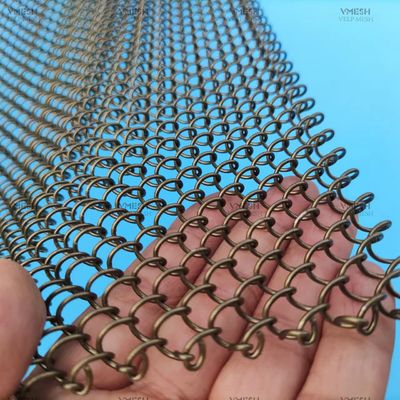 Cortina de malla metálica de aluminio con eslabones de cadena - Recubrimiento en polvo resistente al óxido