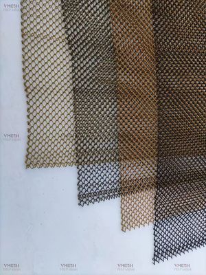 Diseño de oro de la cortina del metal de la alambrada del color de la seguridad 1.2m m para la malla de la pantalla de la chimenea