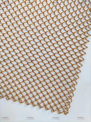 1.2 mm de espesor enlace de cadena cortina decorativa malla de alambre arquitectónico