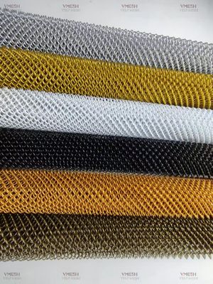 Cortina de malla de eslabones de aluminio gris para divisiones y pantallas