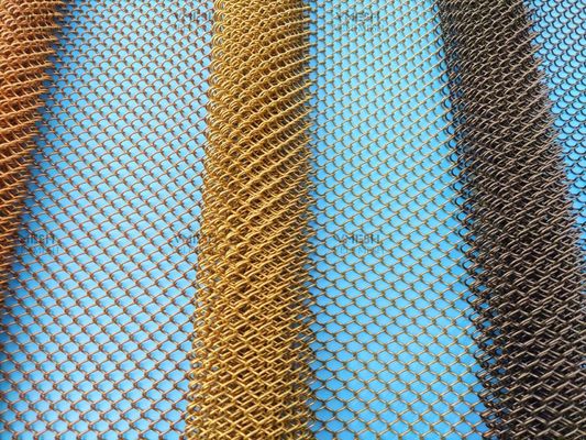 Maquillaje de cortina de cadena de correo de cortina de bobina de metal Maquillaje de cortina de malla de metal para partición de espacio y divisor de habitaciones