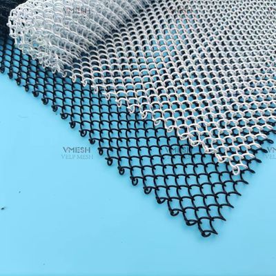 1.2 mm de espesor enlace de cadena cortina decorativa malla de alambre arquitectónico