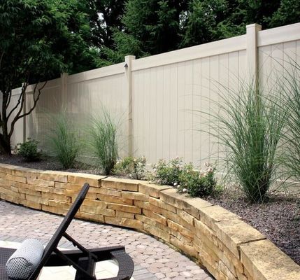 Protección de la privacidad Vinyl Panel de cercas de plástico Jardín impermeable cercas de PVC para piscina