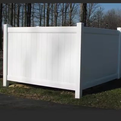 Cerco de privacidad de PVC de plástico blanco para jardín decorativo