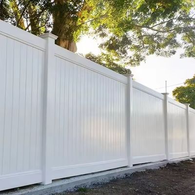 Cerco de privacidad de PVC de plástico blanco para jardín decorativo