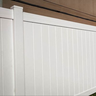 Valla de privacidad de vinilo estilo americano 6x8ft para patio y pared de la casa