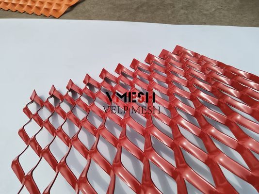 Decoración de aluminio de malla expandida de techo fachada de malla metálica de metal separador de la hoja