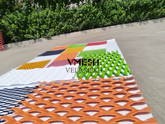 Pantallas con revestimiento en polvo de malla de aluminio expandida para fachadas decorativas