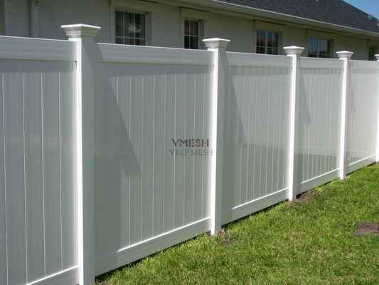 100% material virgen Vinyl cerca de granja 6x8 pies Blanco