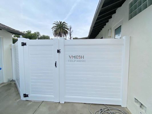Casa Blanca Jardín Vinyl horizontal cerca A prueba de roedores