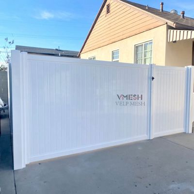 Jardín exterior de PVC blanco plástico de vinilo cercas de privacidad