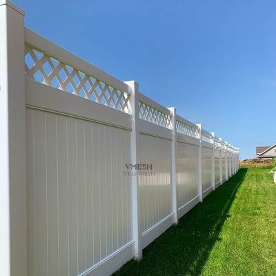 Jardín exterior de 6 pies Blanco PVC barata Vinyl Rejilla de la cerca de privacidad