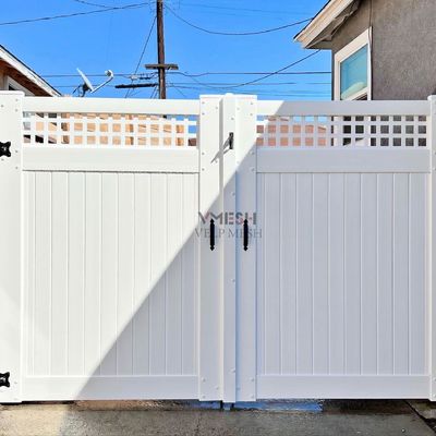 Jardín exterior de 6 pies Blanco PVC barata Vinyl Rejilla de la cerca de privacidad