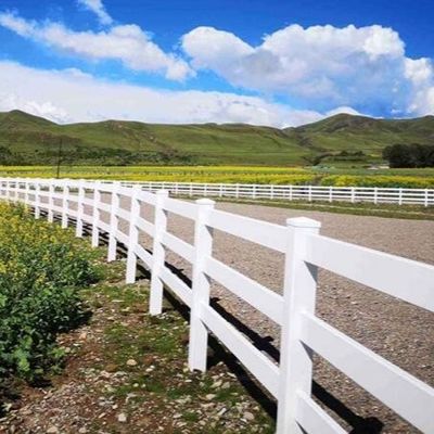 Vínil de PVC duradero Cercas de ferrocarril de jardín Rancho Paddock Cercas de caballos
