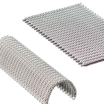 Acero inoxidable decorativo de malla de alambre tejido en espiral plana para pared de cortina