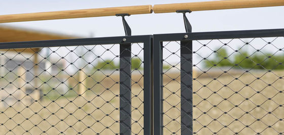 Malla de cable de acero inoxidable para pantalla arquitectónica flexible de diamante, recinto seguro para animales de zoológico