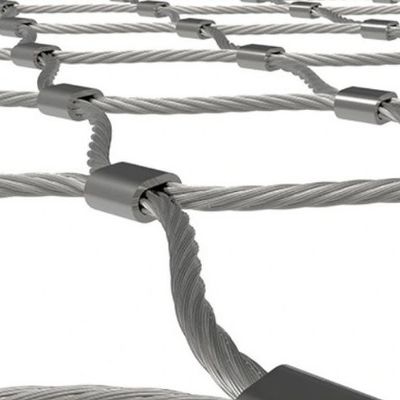 SS304/316 Flexible Wire Diamond Hole Cable Hand-Woven Net Zoo Fence