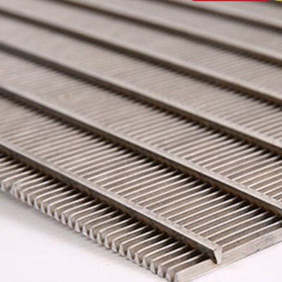 Panel de filtro de pantalla de alambre de cuña de acero inoxidable con ranuras